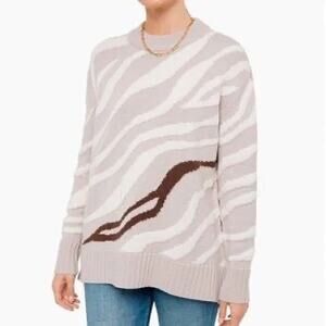 SOLD!!! Tuckernuck Beige Brown Lynx Sweater Size XS